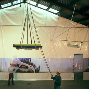 Curtain walls used in facilities like warehouses divide sections, maintain temperatures and more.