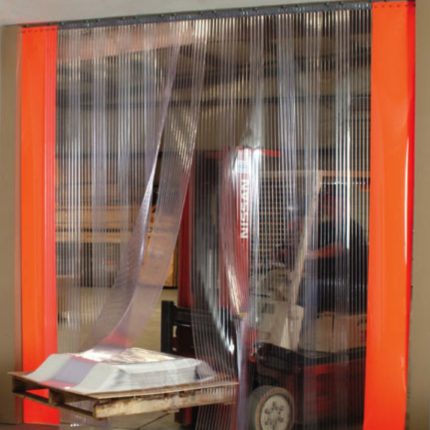 PVC Strip Curtain Doors – Ribbed Steel Guard Main Image ID1199