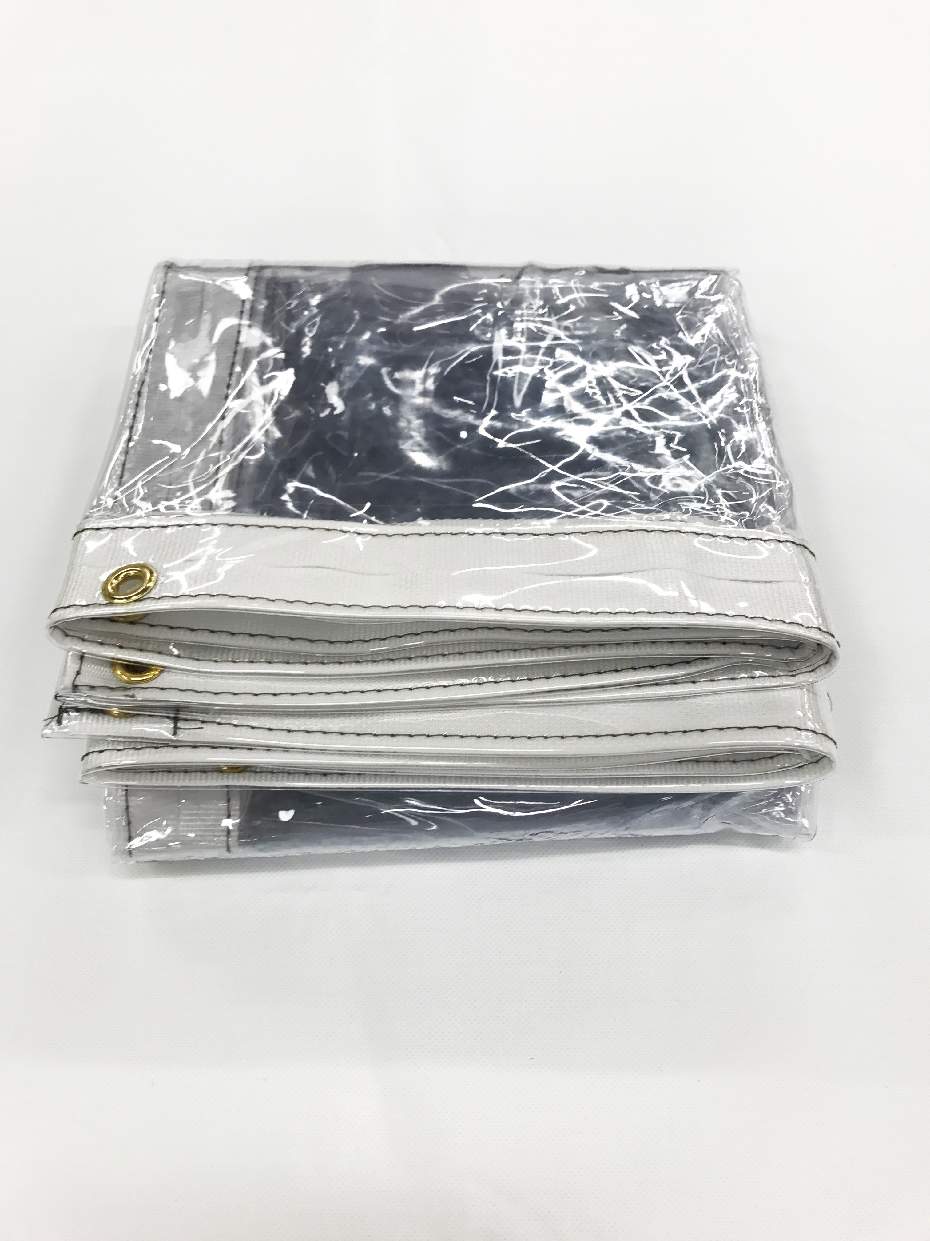 Clear Vinyl Tarp with Heavy Duty Webbing and #2 Brass Grommets