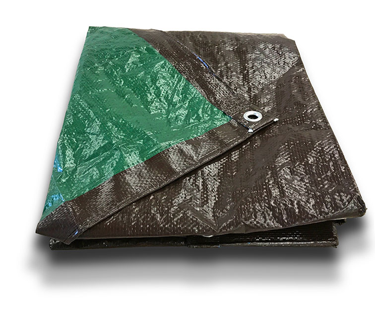 Brown and Green Poly Tarps – 5 mil Steel Guard Main Image ID2429