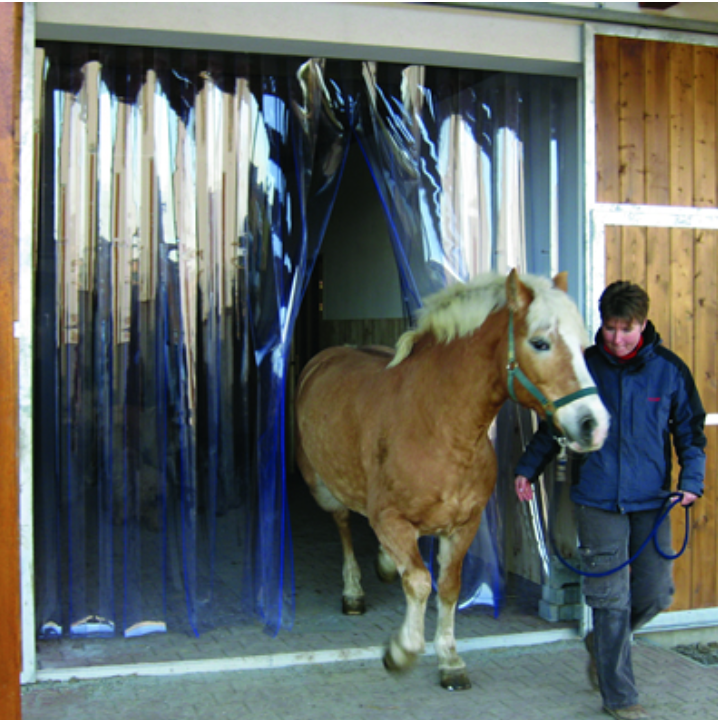 Barn Strip Door Curtain with Horse