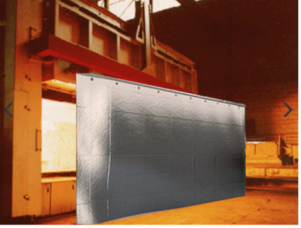 HT-4000 Aluminized Silica Cloth Curtain Steel Guard Main Image ID4359