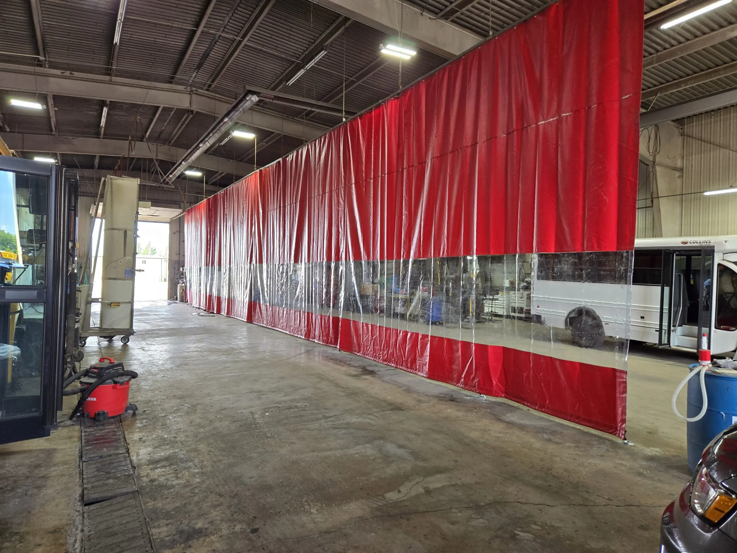 Wash Bay Curtains for Automotive & Industrial Cleaning Areas Steel Guard Main Image ID5198