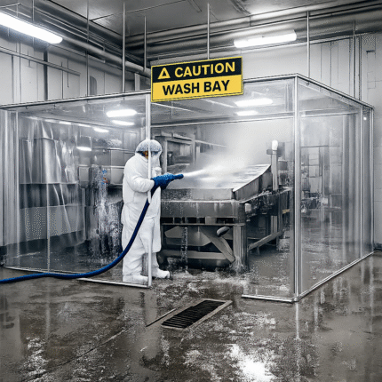 USDA Food Processing Curtains Steel Guard Main Image ID5295