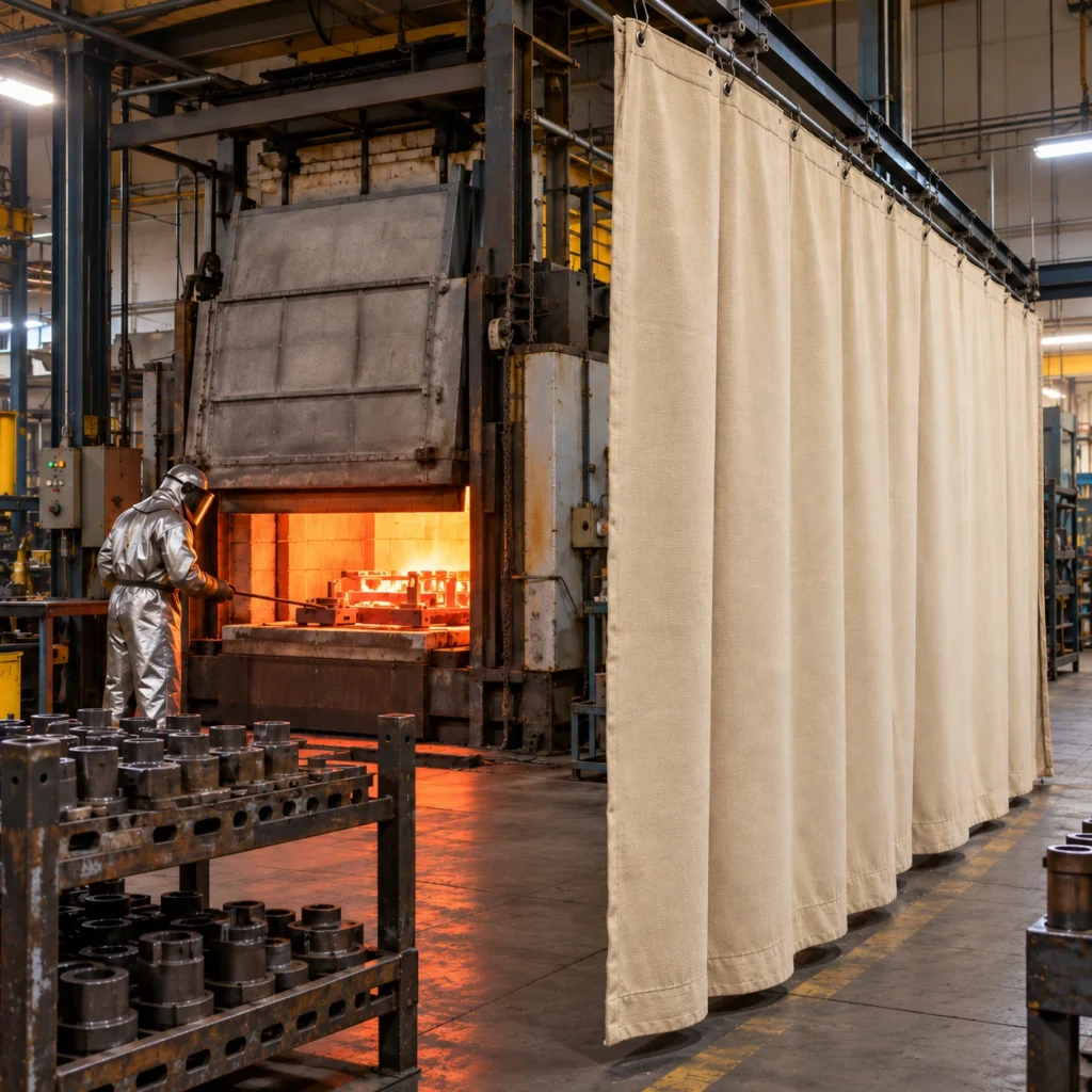 Steel Guard Safety HT-3000 - Silica Cloth High Heat Curtain