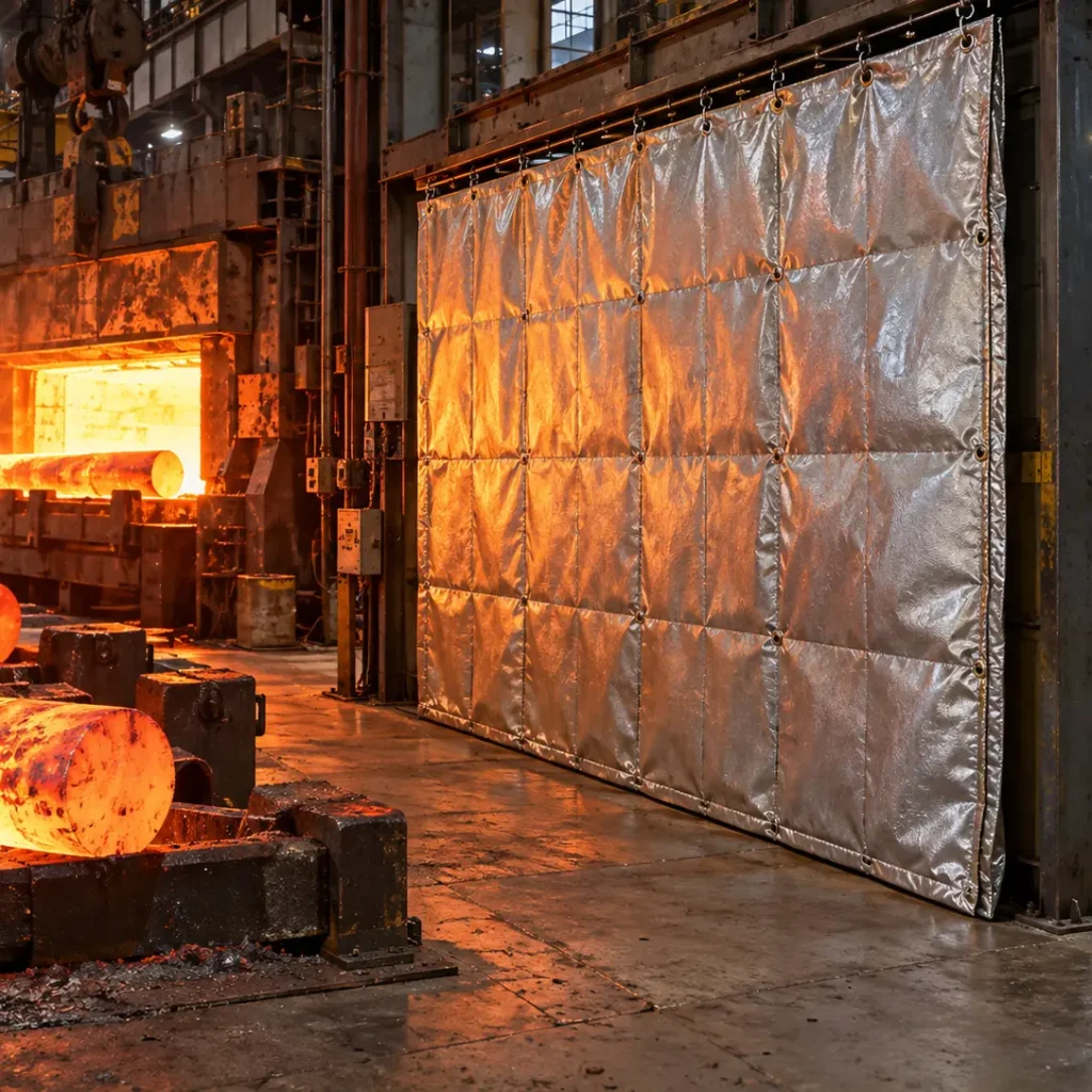 Steel Guard Safety HT-4000 - Aluminum Coated Silica Cloth Curtain