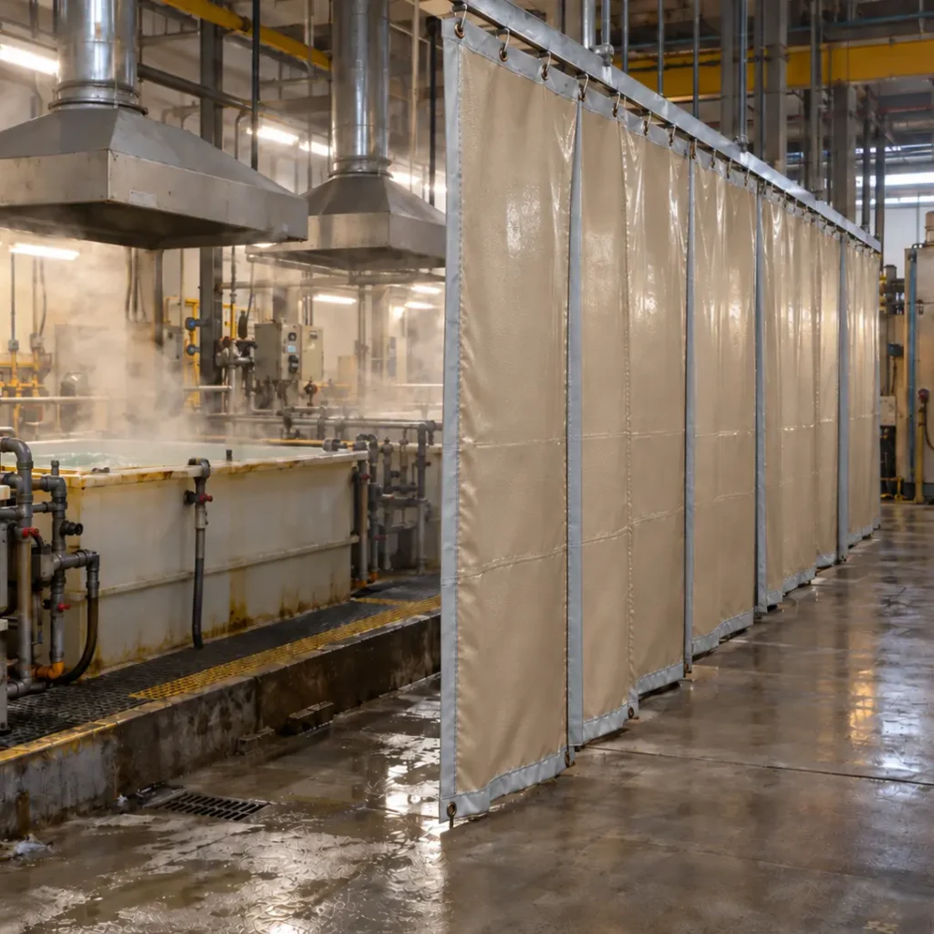 Steel Guard Safety HT-2000 - PTFE Coated Fiberglass Curtain