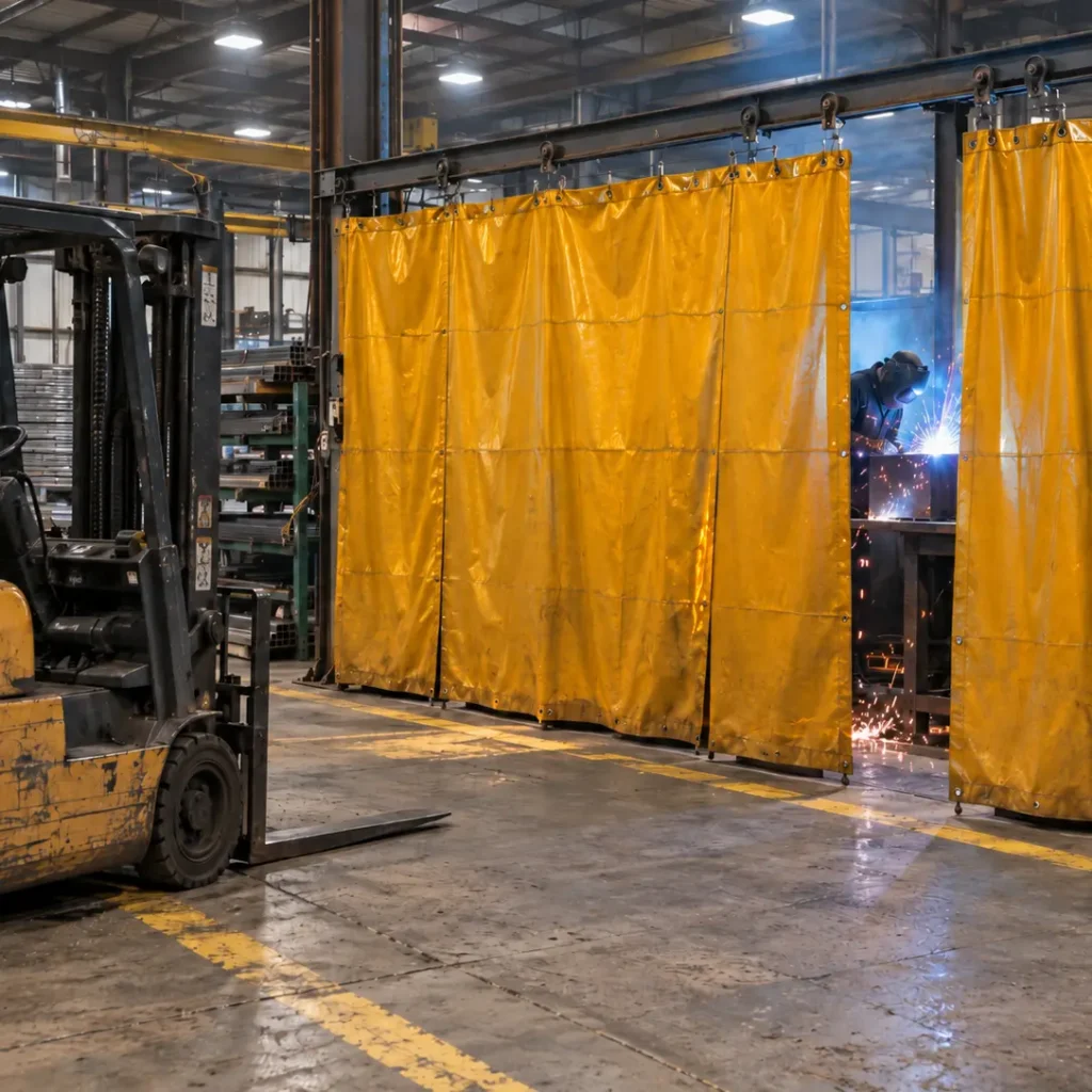 Steel Guard Safety HT-1000 - Fiberglass Acrylic Coated Curtain